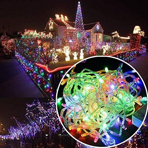 Lainin 11ft 96 LED Multi Color Linkable Fairy Curtain String Light with 8 Modes Functional Controller for | Lumora