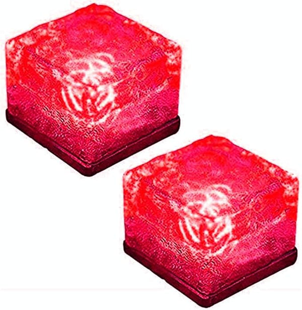 Solar Ice Glass Light,2 Packs Solar Powered Garden Lights, Waterproof IP68 Outdoor Table & Path Lights, Decorative | Lumora