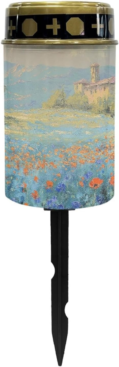 Floral Solar Garden Light Outdoor Solar Pathway Lights Solar Lantern Waterproof Solar Stake Lights Flameless Lights Solar-Powered Fairy Lights,Landscape Lighting