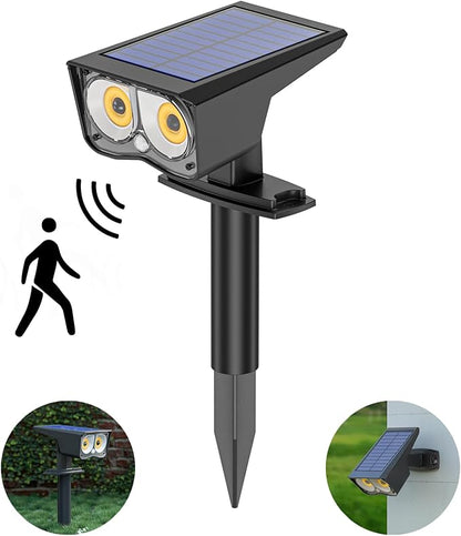 Solar Spot Lights Outdoor Motion Sensor, IP65 Waterproof Bright 2-in-1 Solar Wall Lights, Auto On/Off, LED Solar Landscape Spotlights for Garden, Yard, Pathway, Driveway, Walkway