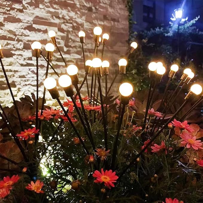 Outdoor Solar Garden Lights, 8 Head LED Landscape Spotlights, Waterproof Decorative Pathway Lighting for Yard & Patio 2 Pack (2)