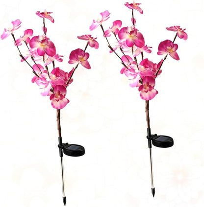 Hemoton 2pcs Solar Ground Plug Lights Outdoor Solar Pathway Lamp Energy-Saving Landscape Garden Light for Driveway Decor