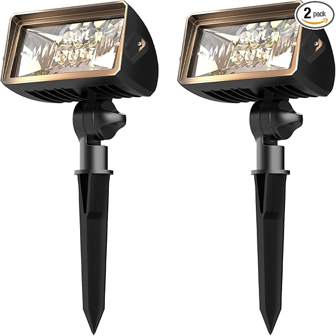 Low Voltage Spotlights 2PK Landscape Lighting Wall Wash Lights 2700K Warm White 18W 600 Lumens Outdoor Lights | Lumora