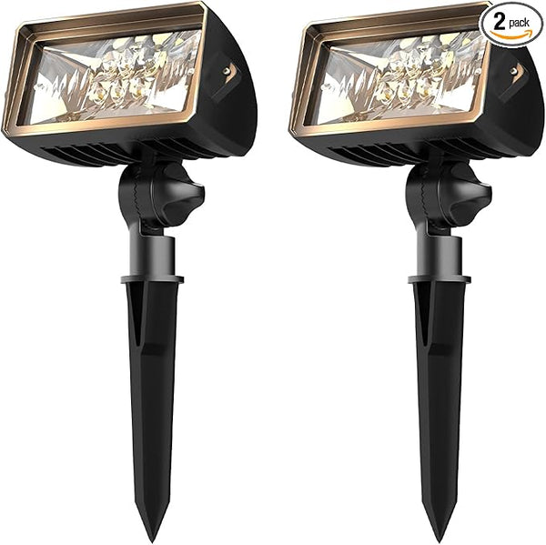 Low Voltage Spotlights 2PK Landscape Lighting Wall Wash Lights 2700K Warm White 18W 600 Lumens Outdoor Lights | Lumora