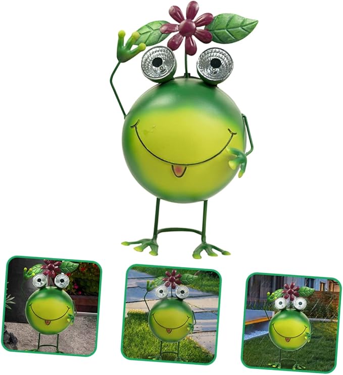 Solar Frog Garden Light Outdoor Solar Pathway Light with High Efficiency Polycrystalline Panel for Patio and Lawn Decor
