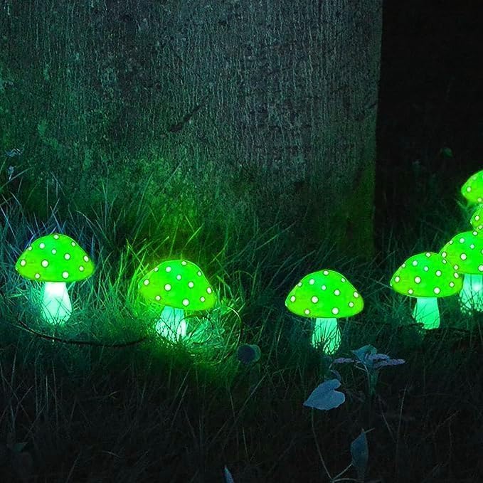 Generic Mushroom Solar Lights Outdoor, Waterproof Mushroom Landscape Lights 8 Lighting Modes Mushroom Garden Fairy | Lumora