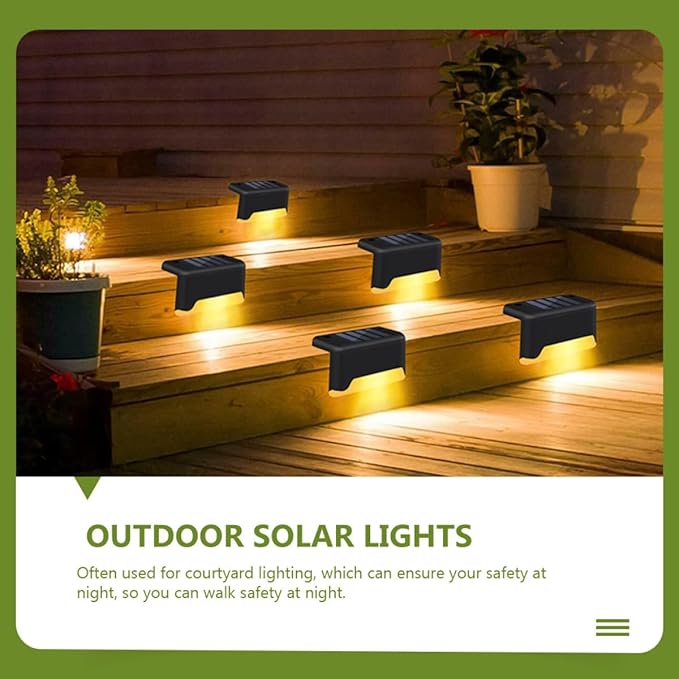 Didiseaon 5pcs Waterproof Solar LED Deck Lights with Warm White Fence Stair Outdoor Garden Corridor Lighting for | Lumora