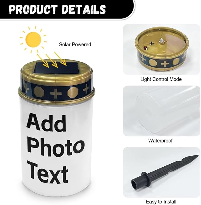 Solar Garden Lights for Cemetery Customizable Solar Lights Outdoor Garden, Eternal Lights for Cemetery Grave | Lumora
