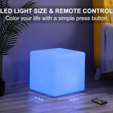 15-in LED Cube Chair Lights, 16 RGB Colors Changing Light Up Cubes w/Remote, Versatile LED - Outdoor Wall Light | Lumora