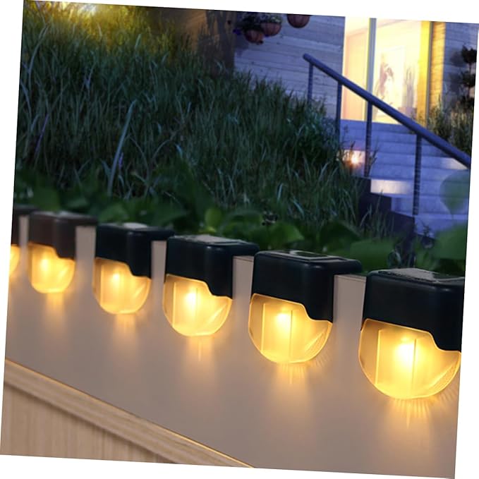 Veemoon Solar Powered Outdoor Stair Light Warm LED Fence Lamp for Handrail with Easy Installation Weather Resistant | Lumora