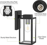 hykolity Outdoor Wall Lantern, Waterproof Exterior Wall Sconce Light Fixture, Anti-Rust Wall Mount Light with Clear | Lumora