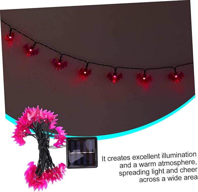 VOSAREA Purple Light Strings Decorative Lamps for Party Warm Light for Outdoor Halloween Decor Hours Continuous Lighting
