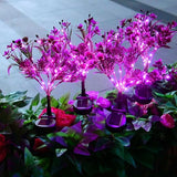4 Pack Solar Garden Lights Phalaenopsis, Outdoor Waterproof IP65, Purple Light, for Gardens, patios, courtyards | Lumora