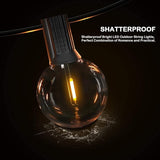 150FT LED Globe Outdoor String Lights, Dimmable Patio With 75+2 G40 Shatterproof Bulbs, Waterproof Outside Hanging | Lumora