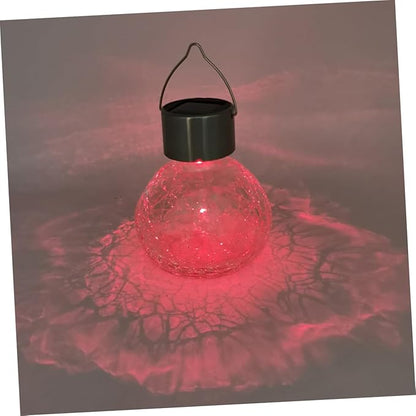 LIFKOME Solar Cracked Glass Lamp Solar Lights for Garden Patio and Decoration Elegant Outdoor Lighting for Romantic Atmosphere