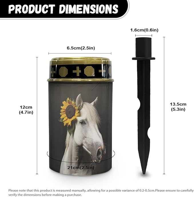 Horse Solar Garden Lights Outdoor Solar Light Sunflower LED Solar Garden Lights for Patio Pathway Yard Landscape Solar Powered Pathway Light Yard Decor Memorial Light