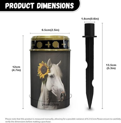 Horse Solar Garden Lights Outdoor Solar Light Sunflower LED Solar Garden Lights for Patio Pathway Yard Landscape Solar Powered Pathway Light Yard Decor Memorial Light