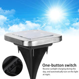 4pcs 8LED Solar Buried, Underground Lamp Outdoor Pathway, Solar Lawn Lights with Stainless Steel, ABS and PP | Lumora