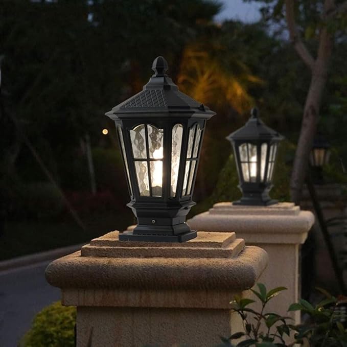 European Retro Outdoor Pillar Lights，Landscape Garden Patio Post Lamp Exter l Fence Column Head Waterproof Villa | Lumora