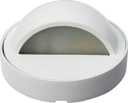 VOLT Cast Brass 12V Deck Light (White) for Low Voltage Landscape Lighting on Outdoor Patio, Railing, Step, Fence & Dock