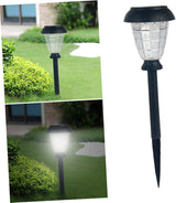 balacoo 2pcs Solar Ground Lamp Outdoor Decorative Garden Lights Landscape Insert Lights for Patio Park Straw Hat | Lumora
