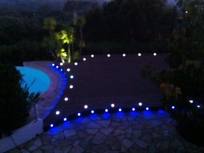 Low Voltage LED Deck Lighting Kit Stainless Steel 1W Waterproof Outdoor Yard Garden Decoration Lamps Landscape Pathway Patio Step Stairs LED In-ground Lights Black Border(10pcs,Blue)