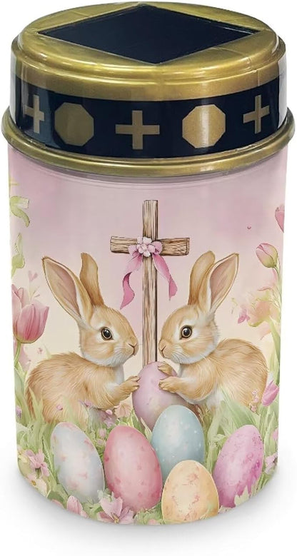 Bunny Solar Lights Outdoor Easter Waterproof Holiday Flameless Solar Powered Light Lightweight and Portable Garden