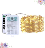 PRETYZOOM Waterproof Remote Control Star String Lights 8-Function LED Copper Wire Decorative Lights for Outdoor | Lumora