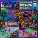 GIGALUMI Solar Christmas Lights Outdoor Waterproof Pathway Lights, 16 Pack
