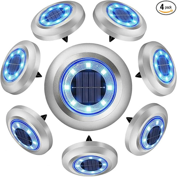 Solar Lights Outdoor,8 Pack Solar Garden Lights for Pathway,Yard,Deck,Lawn,Patio,Walkway,Driveway,Step（Blue） | Lumora
