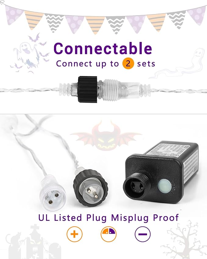 Flacchi Halloween Lights Outdoor 20 Tubes 480 LED Raindrop Meteor Shower Icicle Lights with Timer Function | Lumora