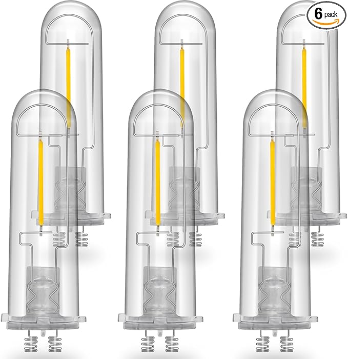 Solar Light Bulbs Replacement, Upgraded Solar Outdoor Light Bulbs, 3V Bright Bulbs Waterproof for Yard Landscape Path Lawn Patio Walkway (6)