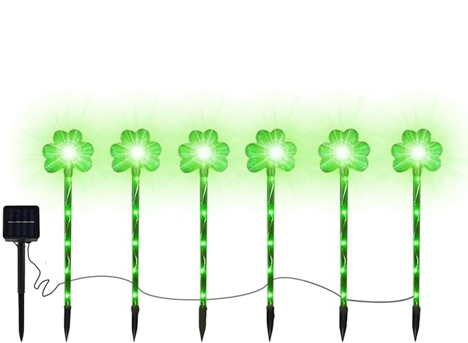 Valentines Solar Lights Outdoor - St Patty's Day Decorations, St. Patrick’s Day Yard Art | St. Patrick’s Day Lawn | Lumora