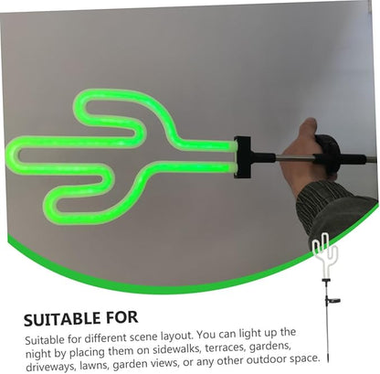 Gatuida Solar Cactus Lawn Light Unique Outdoor Garden Decor Waterproof Solar Light Insert for Yard for Patios and Pathways