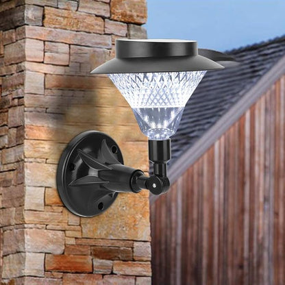 Solar Post Lights Outdoor Decorative Solar Globe Lights LED Solar Wall Lamp Solar Pathway Lights Outdoor for Yard Landscape