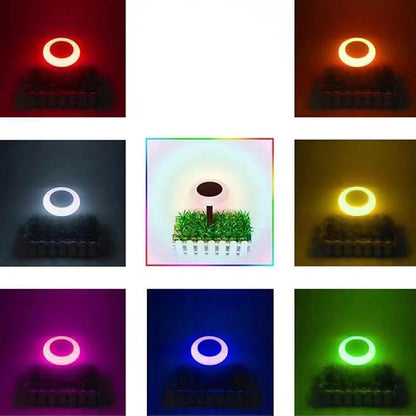 Solar RGB Colorful Garden Solar Light with 7-Color Gradient and 8 Modes, Outdoor Ground Plug Pathway Lamp for Yard Landscape Lighting
