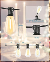 Lightdot 500FT Outdoor String Lights, LED Bistro String Lights with Shatterproof ST38 Vintage Bulbs, 2200K | Lumora