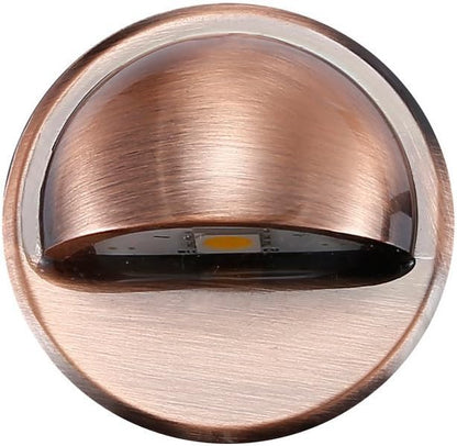 FVTLED Low Voltage LED Deck Lights kit Φ1.38 Outdoor Garden Yard Decoration Lamp Recessed Landscape Pathway Step Stair Cold White LED Lighting, Bronze