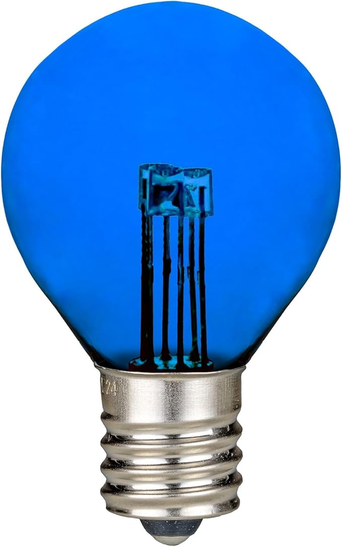 Novelty Lights 25 Pack G30 Glass LED Globe Bulbs, String Light Replacement Bulbs, E12 Candelabra Base, Energy | Lumora