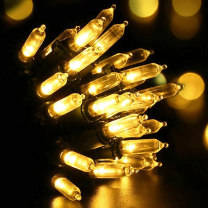 2 Pack Christmas String Lights with Built-in Timer - Total 100 LED 36ft Fairy Battery String Lights - Mini Lighting for Garden Festival Living room Xmas Tree Christmas Decorations - Warm White
