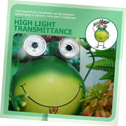 VICASKY Solar Iron Frog Garden Light Waterproof Outdoor Garden Lamp Solar Pathway Lights