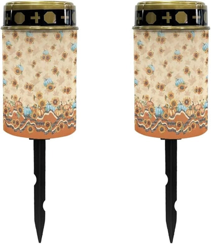 Sunflower Pumpkin Solar Garden Lights Solar Lights Outdoor Garden Solar Powered Garden Lights,Yard Patio Pathway Waterproof Solar Powered Lights Outside