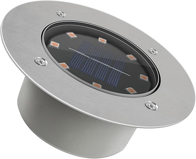 Solar LED Lawn Lamp Waterproof Outdoor Ground Light Solar Pathway Light with 8 LEDs for Garden Yard Landscape | Lumora