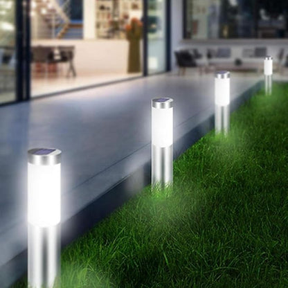 GLEAVI Solar Lawn Lamp Outdoor Waterproof LED Solar Garden Light with White Light for Yard Pathway Landscape Lighting