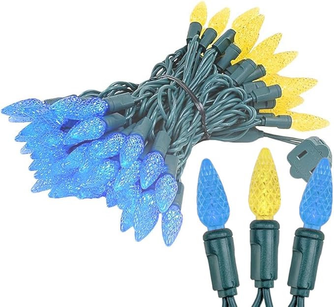 Novelty Lights 24FT 70 LED C6 Christmas String Lights, Outdoor Tree Commercial Grade Permanent Decorations | Lumora