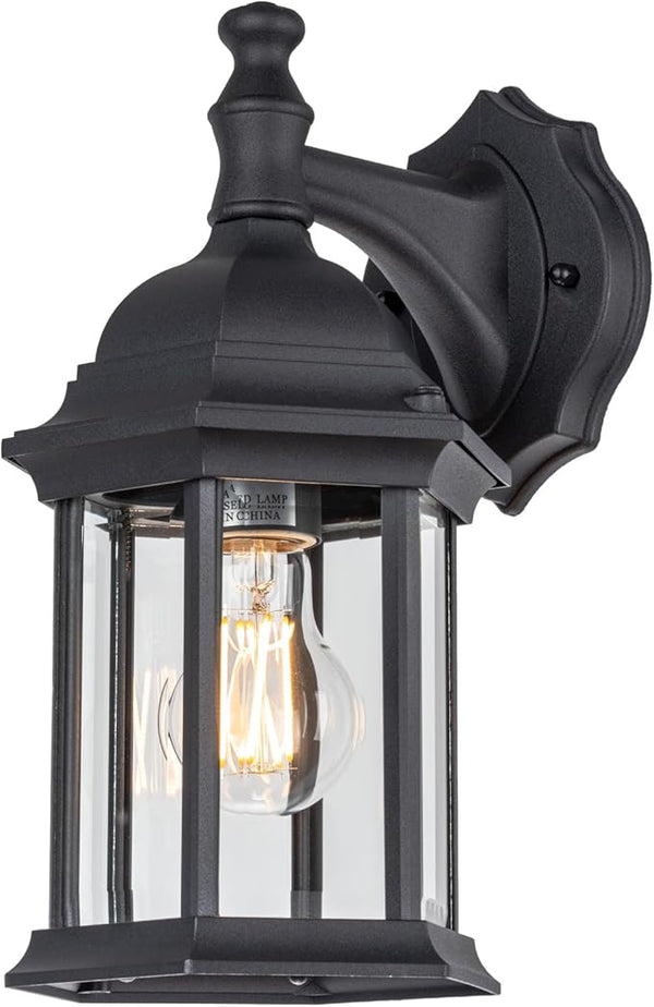 LIT-PaTH Outdoor Wall Lantern, Wall Sconce as Porch Lighting Fixture, E26 Medium Base Max 60W, Aluminum Housing | Lumora