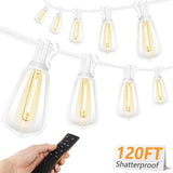 Brightever 120FT LED Outdoor String Lights with Remote, Patio Lights Outdoor Waterproof with 38 Shatterproof Edison | Lumora