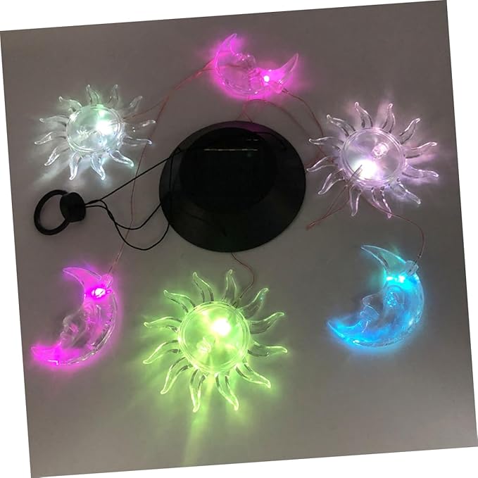 Happyyami Solar Powered Garden Light Wind Chime Lamp Waterproof Colorful Gradient Solar Lights for Outdoor Decor Suitable for Courtyards and Gardens