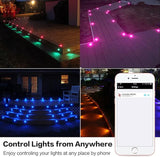 LED Deck Light Kit, 20pcs Φ1.77 WiFi Wireless Smart Phone Control Low Voltage Recessed RGBW Deck Lights with | Lumora