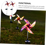 BESPORTBLE Solar Windmill Lawn Light 2pcs Outdoor Decorative Solar Path Light LED for Garden and Courtyard Ground | Lumora